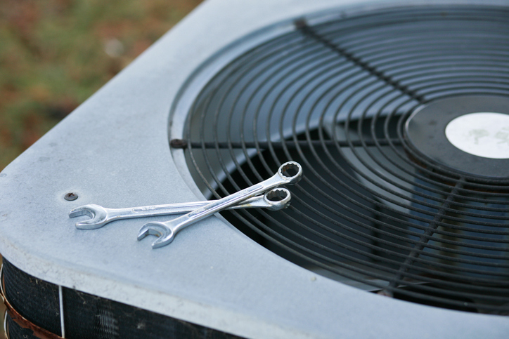 Wrenches on Air Conditioner