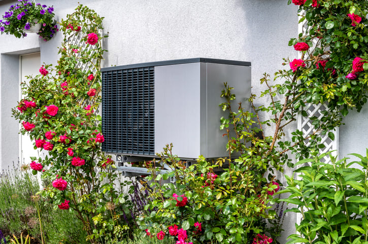 Heat Pump and Home Exterior