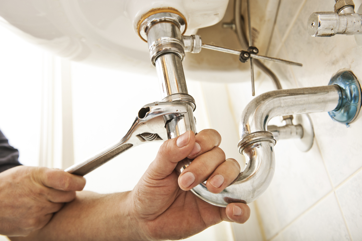 Wrench on Sink Pipe