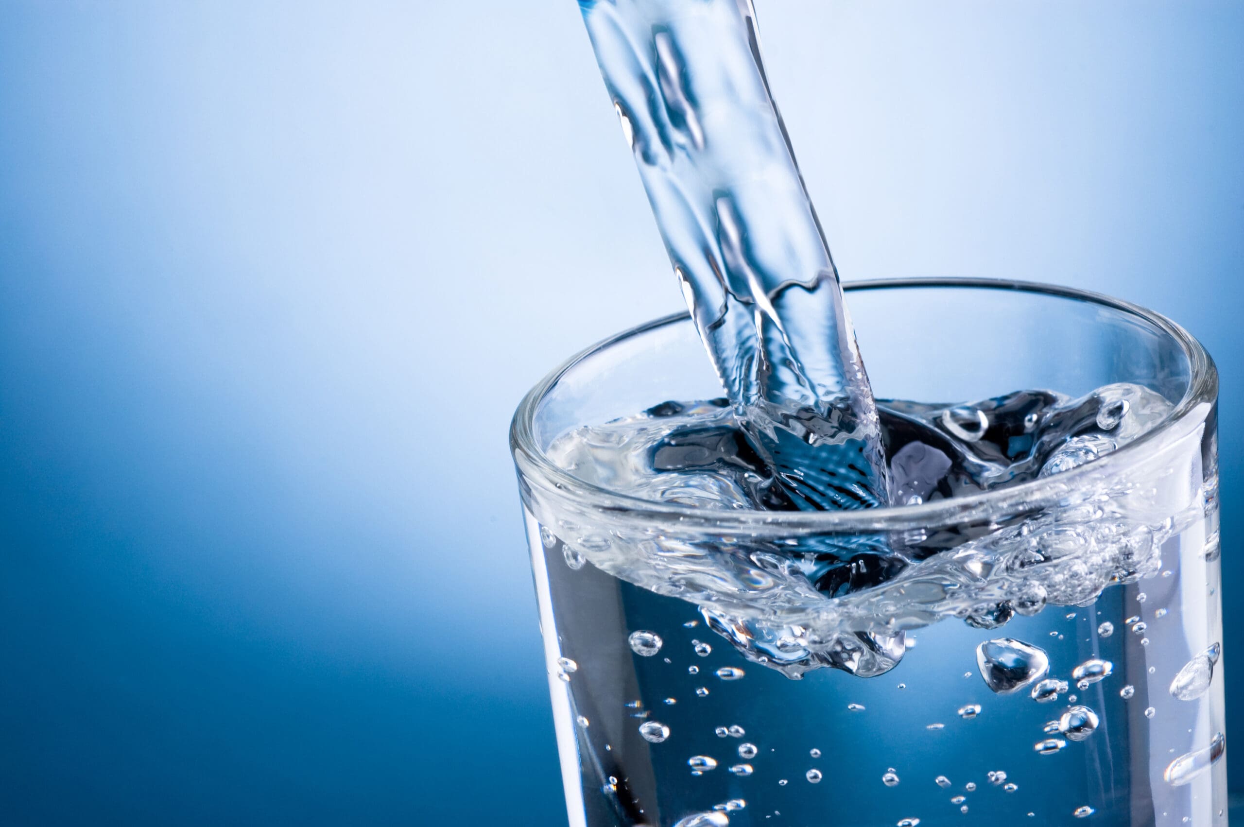 Drinking Water in Glass